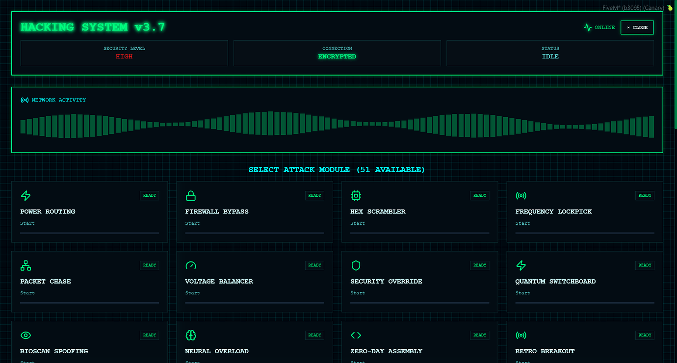 [FREE] HackPanel Advanced system 50+ Minigames - FiveM Releases - Cfx Forum