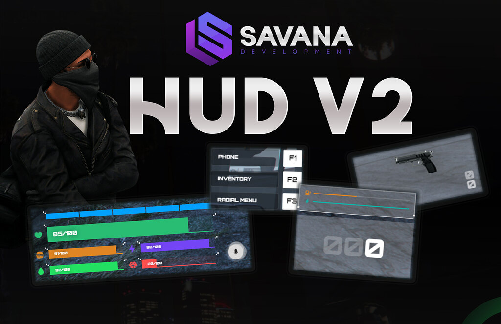 [SAVANA] Rectangle Hud [QB/ESX/QBOX] - FiveM Releases - Cfx.re Community