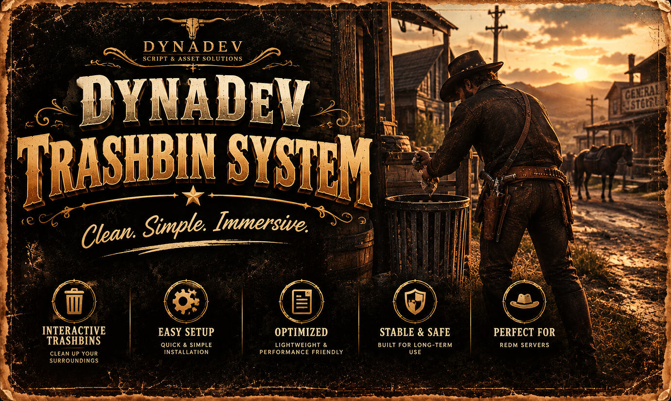 DynaDev Trashbin System | Scavenging & Search Script [PAID] - RedM ...