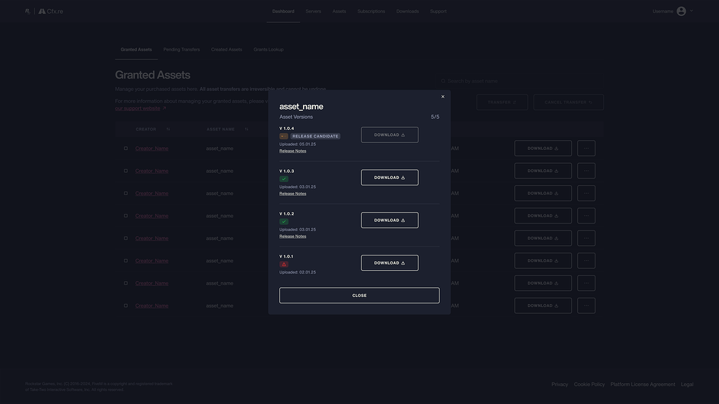 Introducing Asset Versioning for Portal - Announcements - Cfx Forum