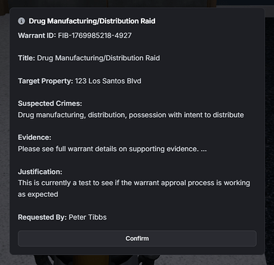 [QB/QBX] - FIB / LSPD / DOJ Warrant System thumbnail 6