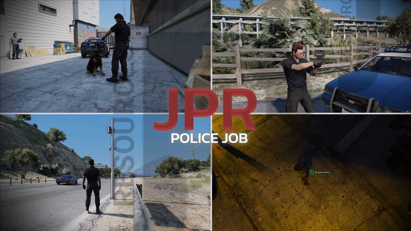 [PAID] [QBCore & ESX & QBox] JPR Police Job - Evidences, Radars, K9 ...