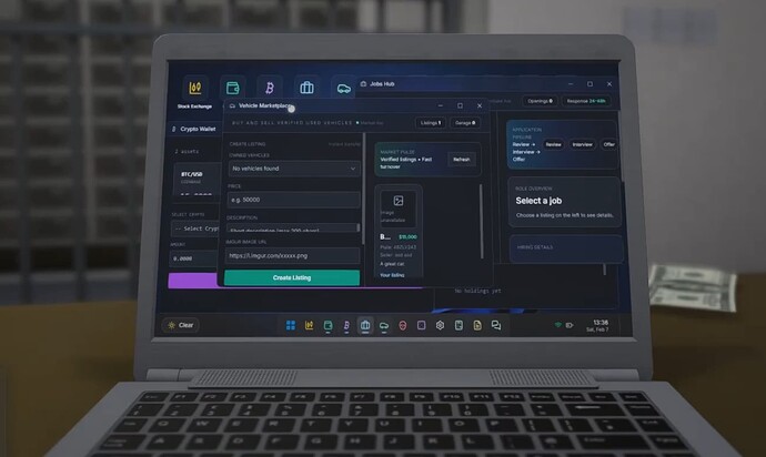 Real 3D Laptop system - Stocks, Crypto, Darknet, Vehicles, Jobs, Casino [ESX/QB/QBox] thumbnail 10