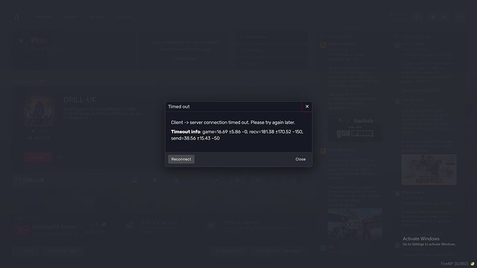 I keep disconnecting from every server - FiveM Client Support - Cfx.re ...