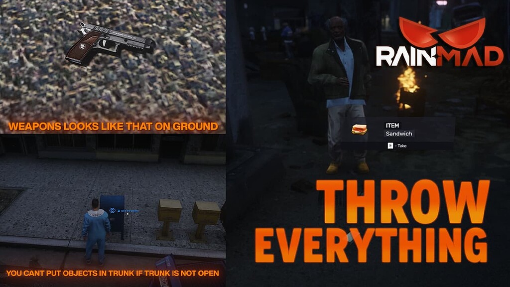 [ESX][QB] Throw Everything [item, weapon, object] - FiveM Releases ...