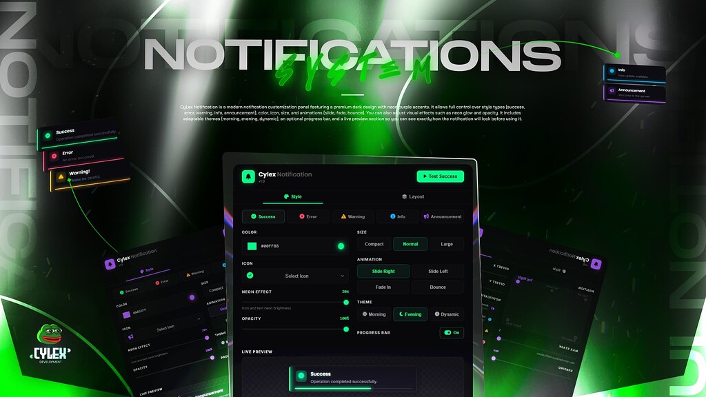 [FREE] Cylex Notification System | Modern UI • Animations - FiveM插件网-FiveM插件网