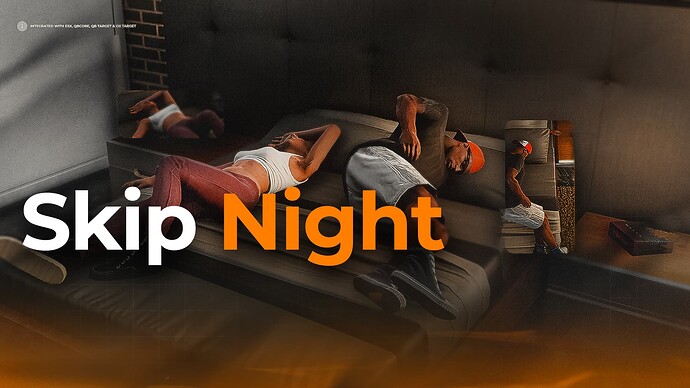 🛏️SM-SKIP NIGHT | Sleep on bed, sleeping bags & skip the night. [All Frameworks] Thumbnail
