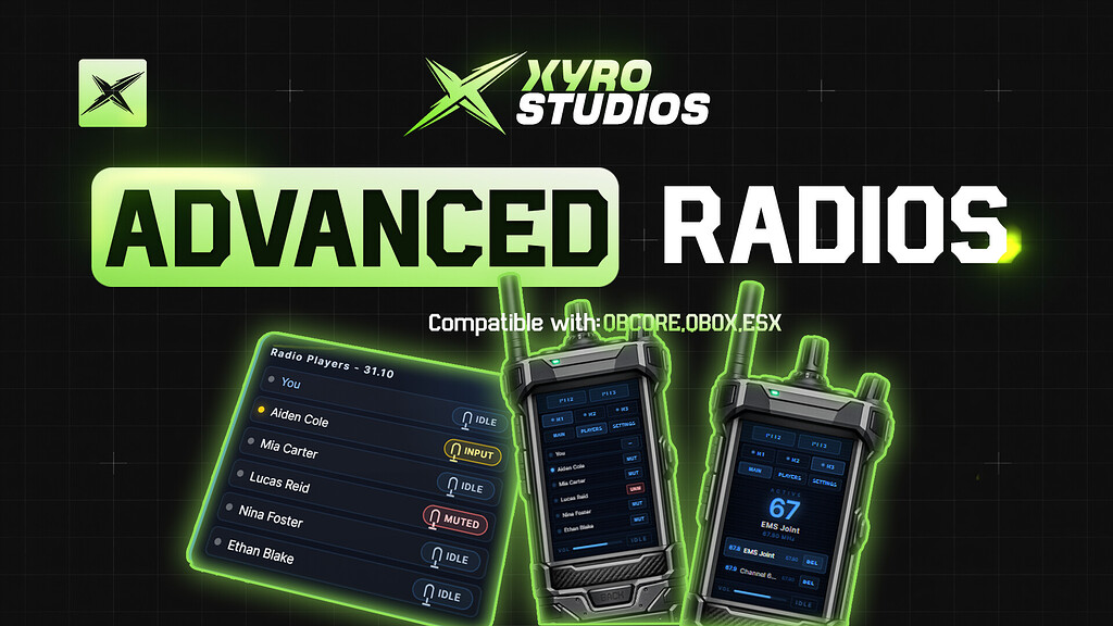 [PAID][QB/ESX/QBOX] Advanced Multi-Slot Radio System | 3 Channels, UI ...