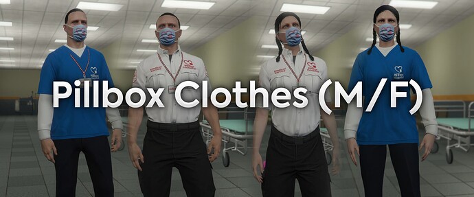 [PAID] Pillbox Hospital Clothes Pack ( Male & Female ) Thumbnail