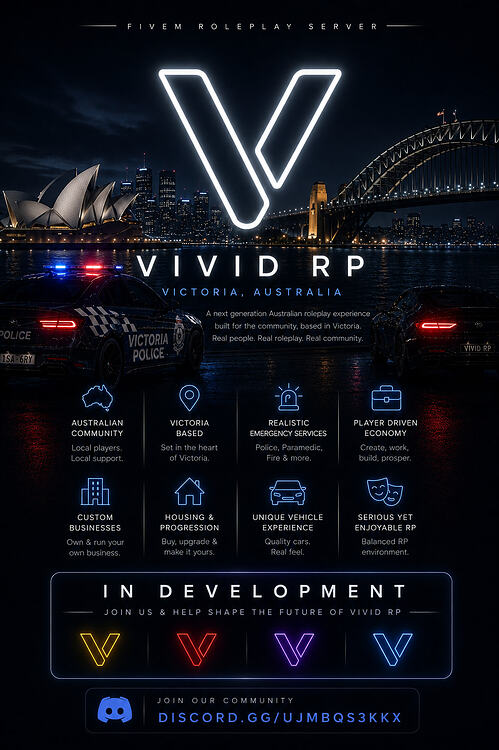 [IN DEVELOPMENT] Vivid RP — Victoria, Australia's Next Generation FiveM ...