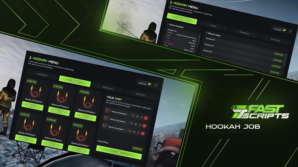 FiveM Hookah Script Job System | Fully customized | ESX QBCore QBox ...