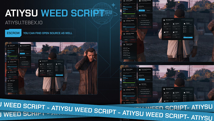 Advanced Weed Script - Dynamic Growth & Selling System | Aty Scripts Thumbnail