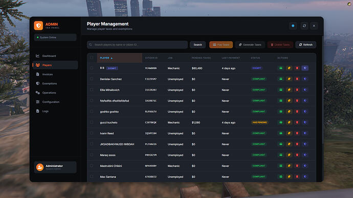 FiveM Taxes Resource (ESX, QBCore, QBOX)