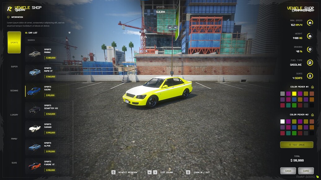 Vehicle Shop [ESX, QBCORE, QBOX] - FiveM Releases - Cfx.re Community