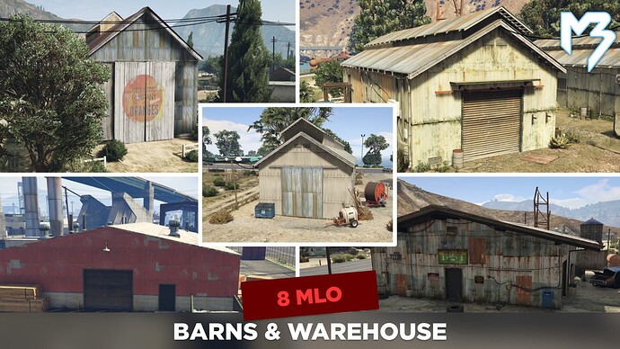 [PAID] Barns & Warehouse (8-MLO BUNDLE) - MLO for FiveM Thumbnail