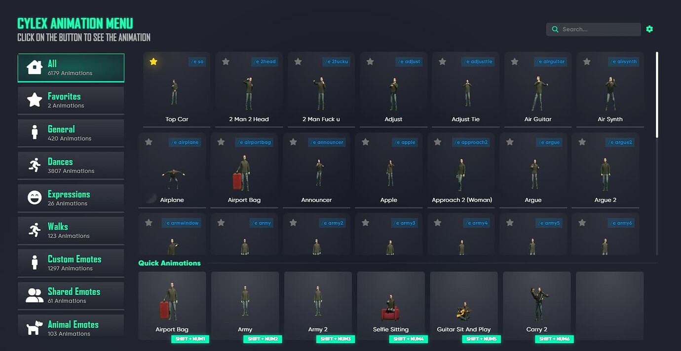 [PAID] [STANDALONE] NEW UI UPDATE! Cylex ANIMATION MENU V2 +6700 EMOTE ...