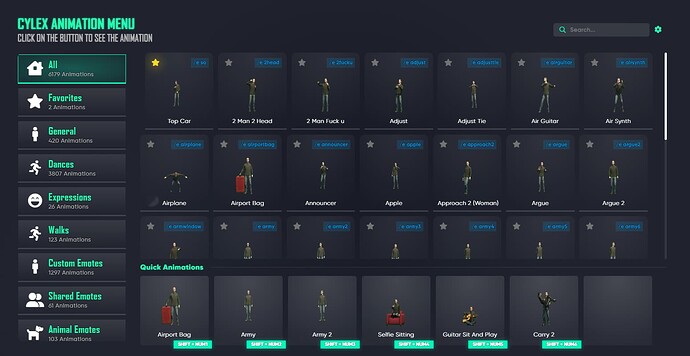 [PAID] [STANDALONE] NEW UI UPDATE! Cylex ANIMATION MENU V2 +6700 EMOTE (Custom Emotes, Dances, Sync Emotes, Gang Signs AND MORE!) Thumbnail