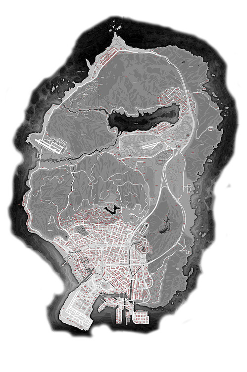 [PAID] [MINIMAP] Postalmap - Black and White with Cayo and Roxwood ...