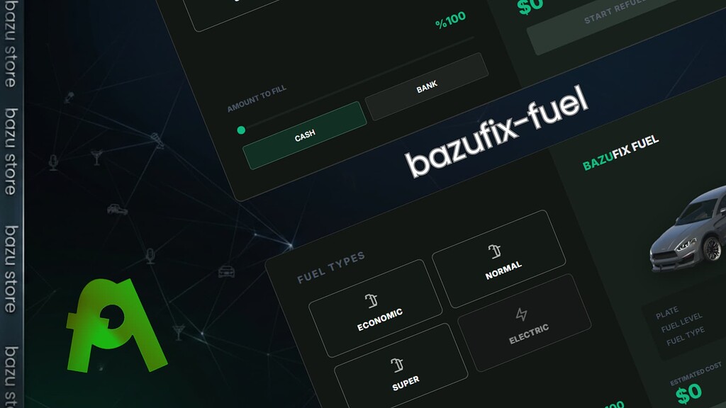 [免费]BazuFix燃料| Fivem燃料脚本| QB/Qbox/ESX-FiveM插件网