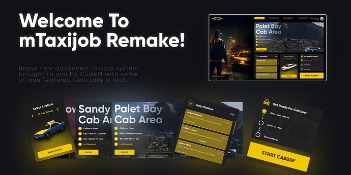 CodeM mTaxijob Remake ESX QB thumbnail 3