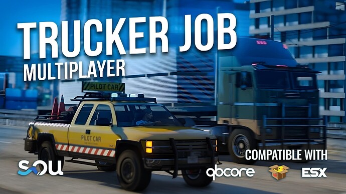 [ESX/QB/QBOX] Multiplayer Trucker Job | + Custom MLO & Vehicle Thumbnail