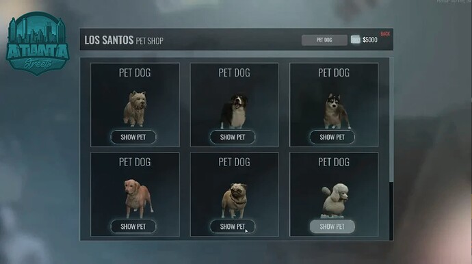 Dogs Menu