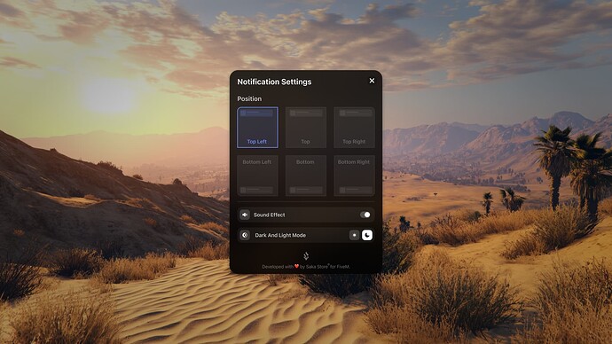 Notification Fruit Settings Dark