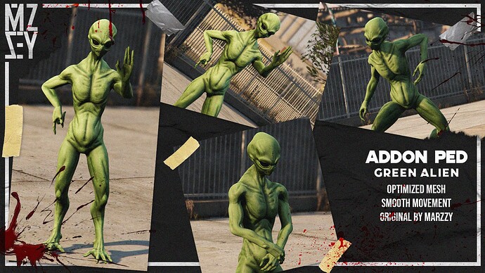 [ADDON PED] Green Alien Thumbnail