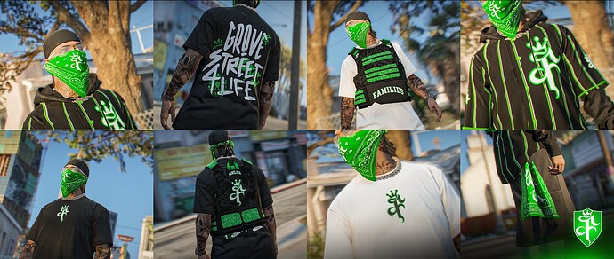 🟢 Families Gang Clothing | Male + Female [PAID][CLOTH] thumbnail 4
