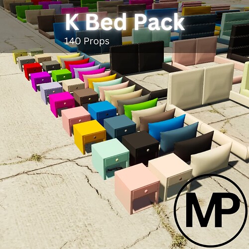 [UPDATED] King Size Bed Pack | 140 Props thumbnail 9