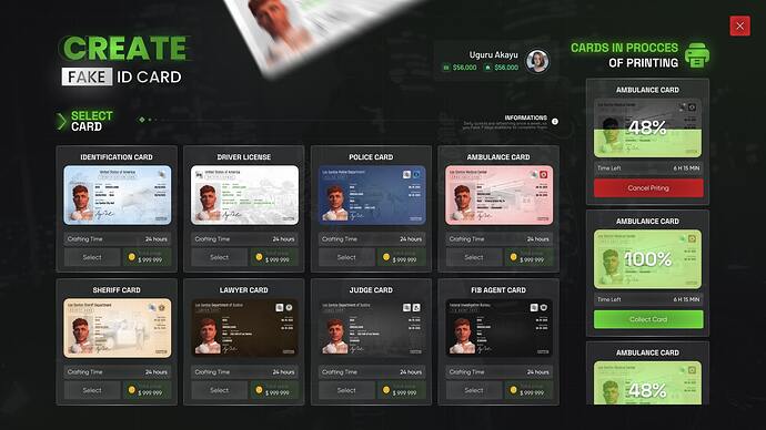 [QB/ESX] ID Card & Create Fake ID Card System Thumbnail