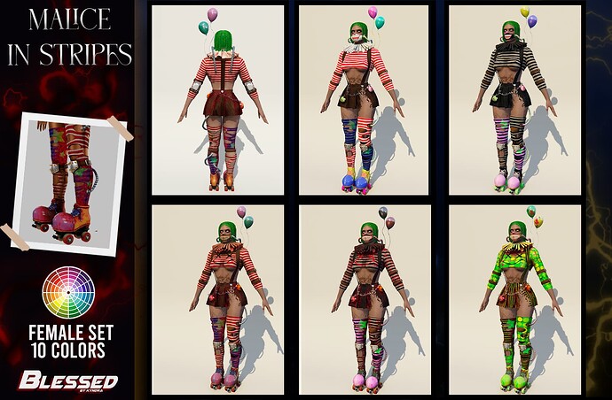 [PAID]Malice In Stripes Halloween Cloth Pack thumbnail 6