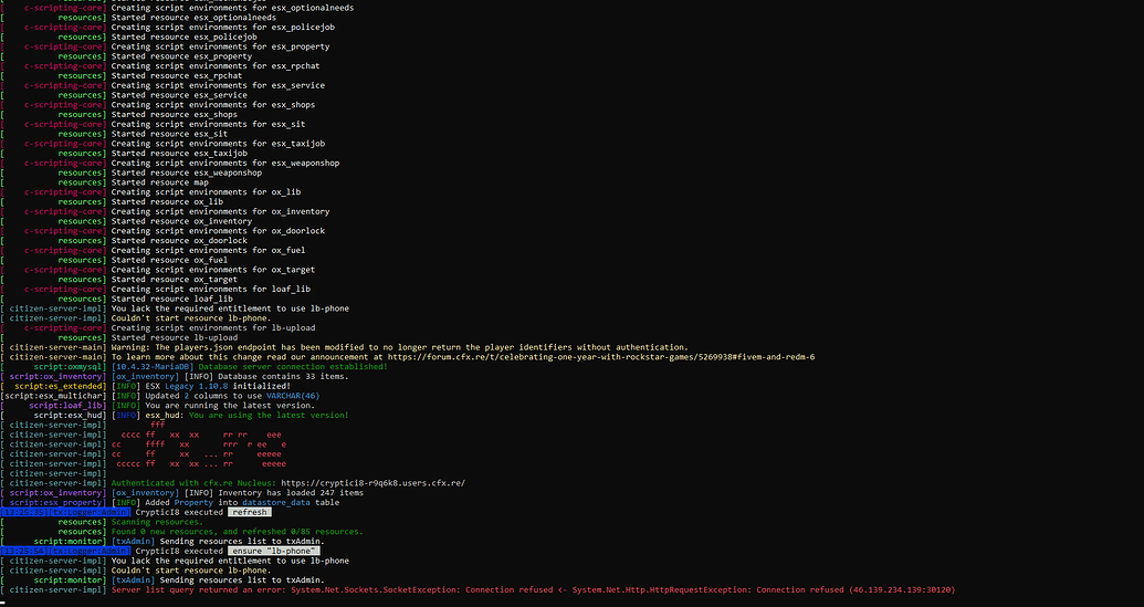 Couldn^t start resource lb-phone - Resource Support - Cfx Forum