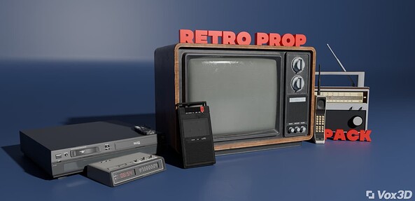 V3D | Retro Electronics | Prop Pack | PAID Thumbnail