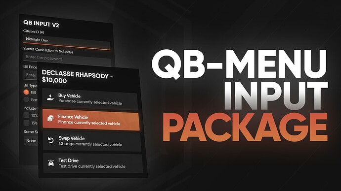 QB Menu/Input Overhaul [QBCore] | Midnight Menu Package V2 Thumbnail
