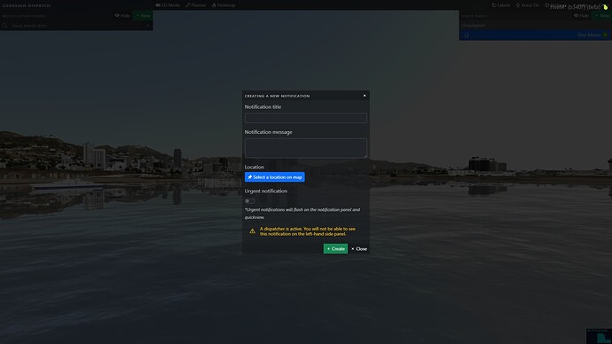 New notification input