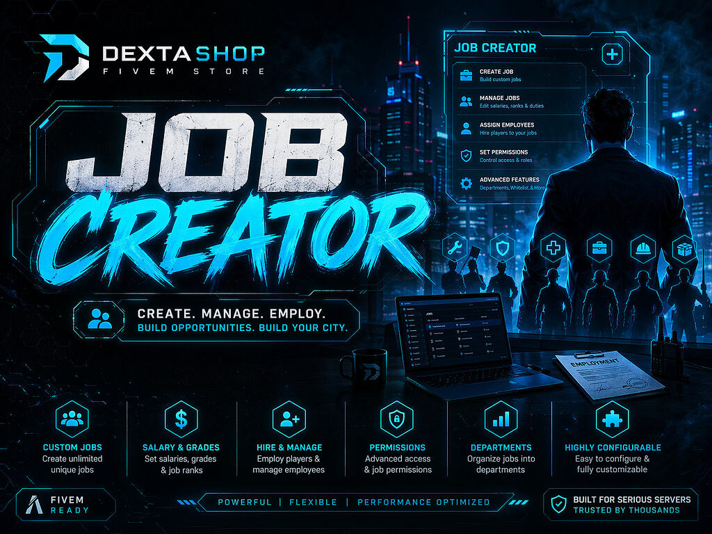 [QB] DxA - Job Creator | Premium In-Game Job & Stash Creator - FiveM ...
