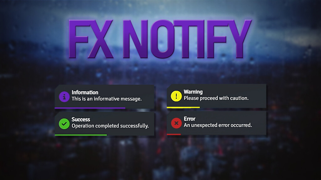 [FREE] [STANDALONE] fxNotify - FiveM Releases - Cfx.re Community