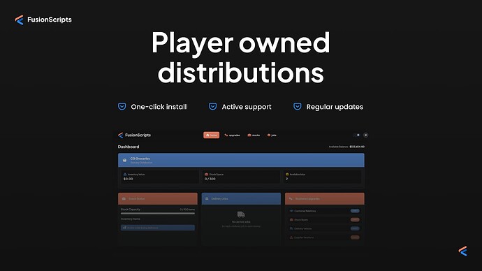 Player owned distributions - Interactive UI, Fully in-game manageable, extensive config Thumbnail
