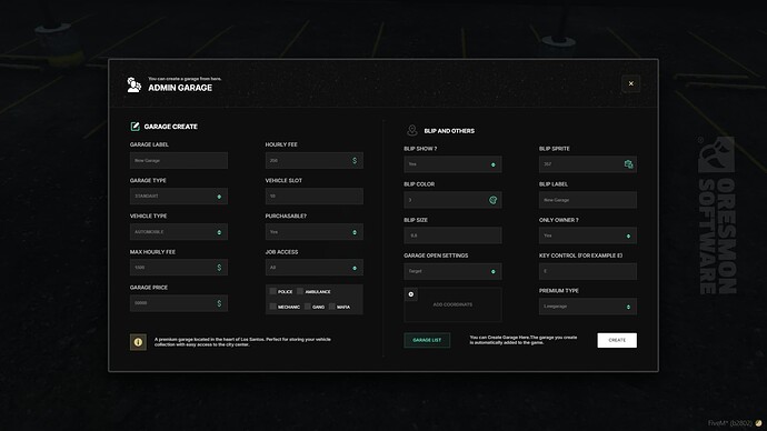 Fivem Garage Script - Purchaseable ,Manageable, In-Game Createable, Real Parking thumbnail 4
