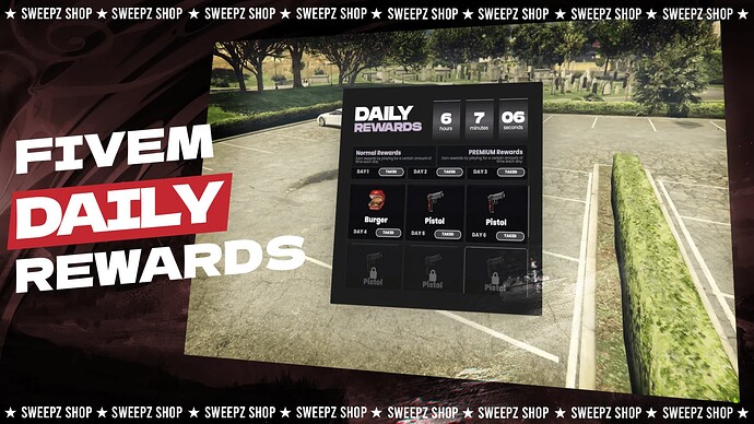 Fivem Daily Reward Script | Sweepz Daily Rewards Thumbnail