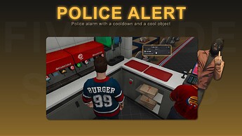 FiveM Burger Shot Job - Police Alert - Police alert with a cooldown and a cool object