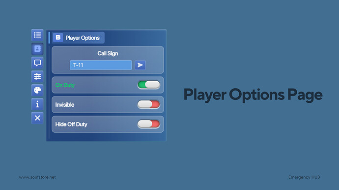 Player Options Page