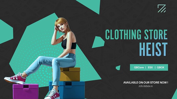 [ZaT-SCRIPTS][QBCore/ESX] CLOTHING STORE HEIST Thumbnail