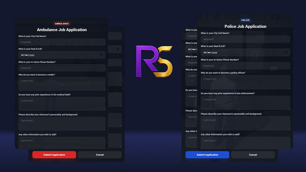 [QBOX] Dep Application Forms - FiveM Releases - Cfx Forum