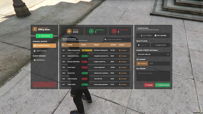 fivem billing script