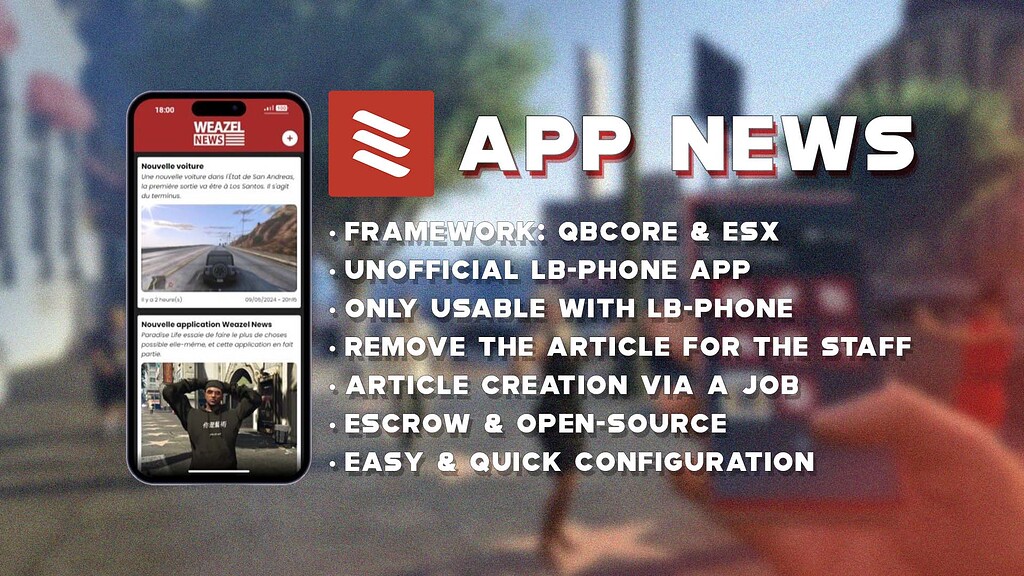 📱 LB Phone Plugin : App News - FiveM Releases - Cfx.re Community