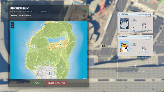 FWS Multi Character | Modern Map-Based Character Creation & Selection [QB,QBOX,OX] Thumbnail