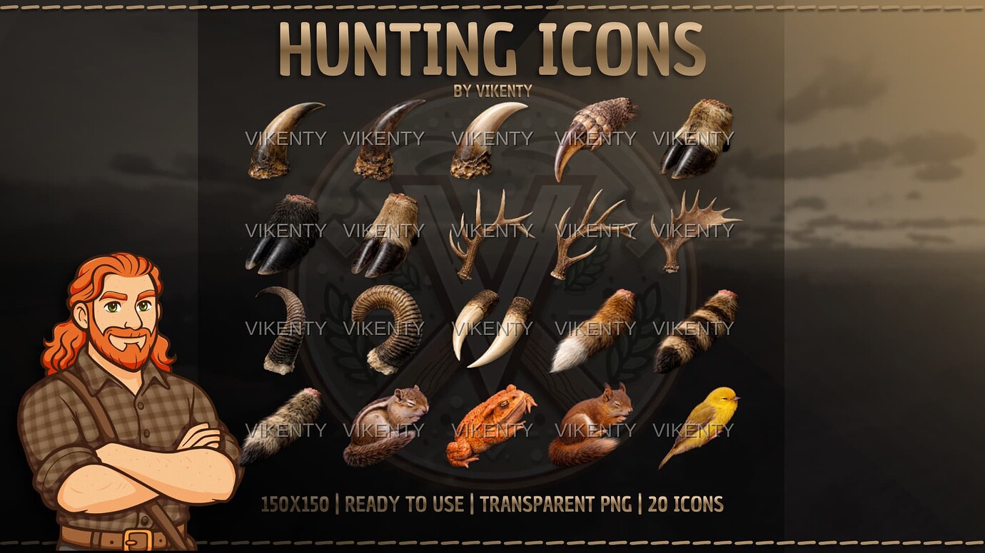 [ICONS] - Hunting/Fishing Icon x85 | 01 - RedM Releases - Cfx.re Community