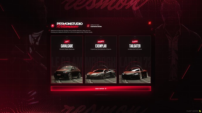 [ESX] [QBCore] RS | Welcomecar | 0.00ms | Let Players Choose Out of 3 Cars Thumbnail